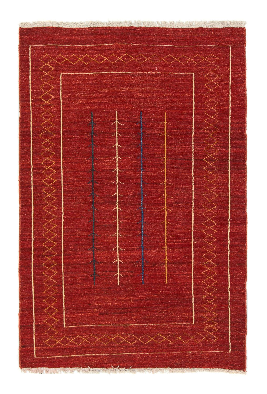 Alfombra Gabbeh - Persa - 175 x 112 cm - rojo