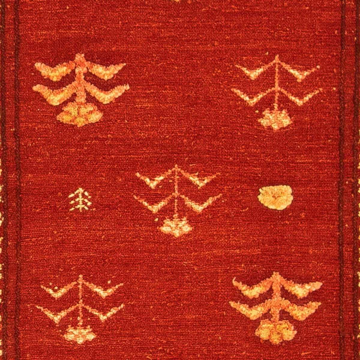 Alfombra Gabbeh - Loribaft Persa - 150 x 97 cm - rojo oscuro