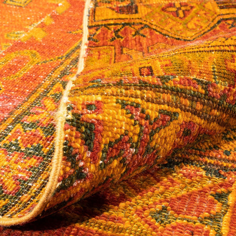 Alfombra de patchwork - 295 x 239 cm - marrón
