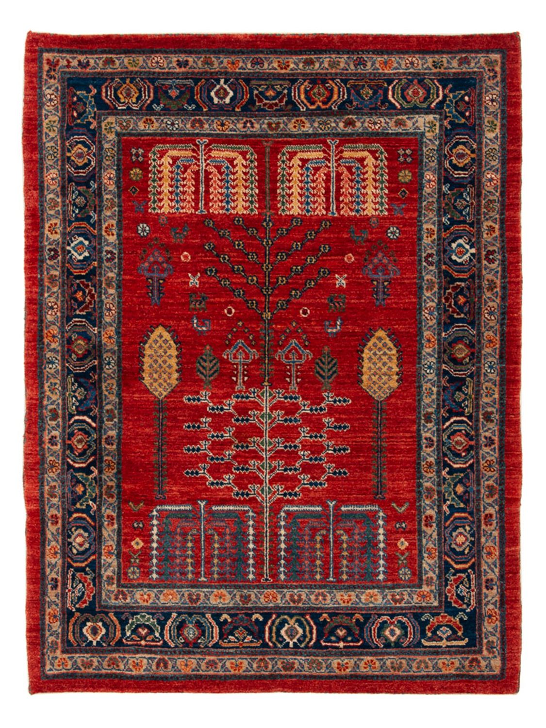 Alfombra Gabbeh - Persa Kashkuli - 120 x 85 cm - rojo