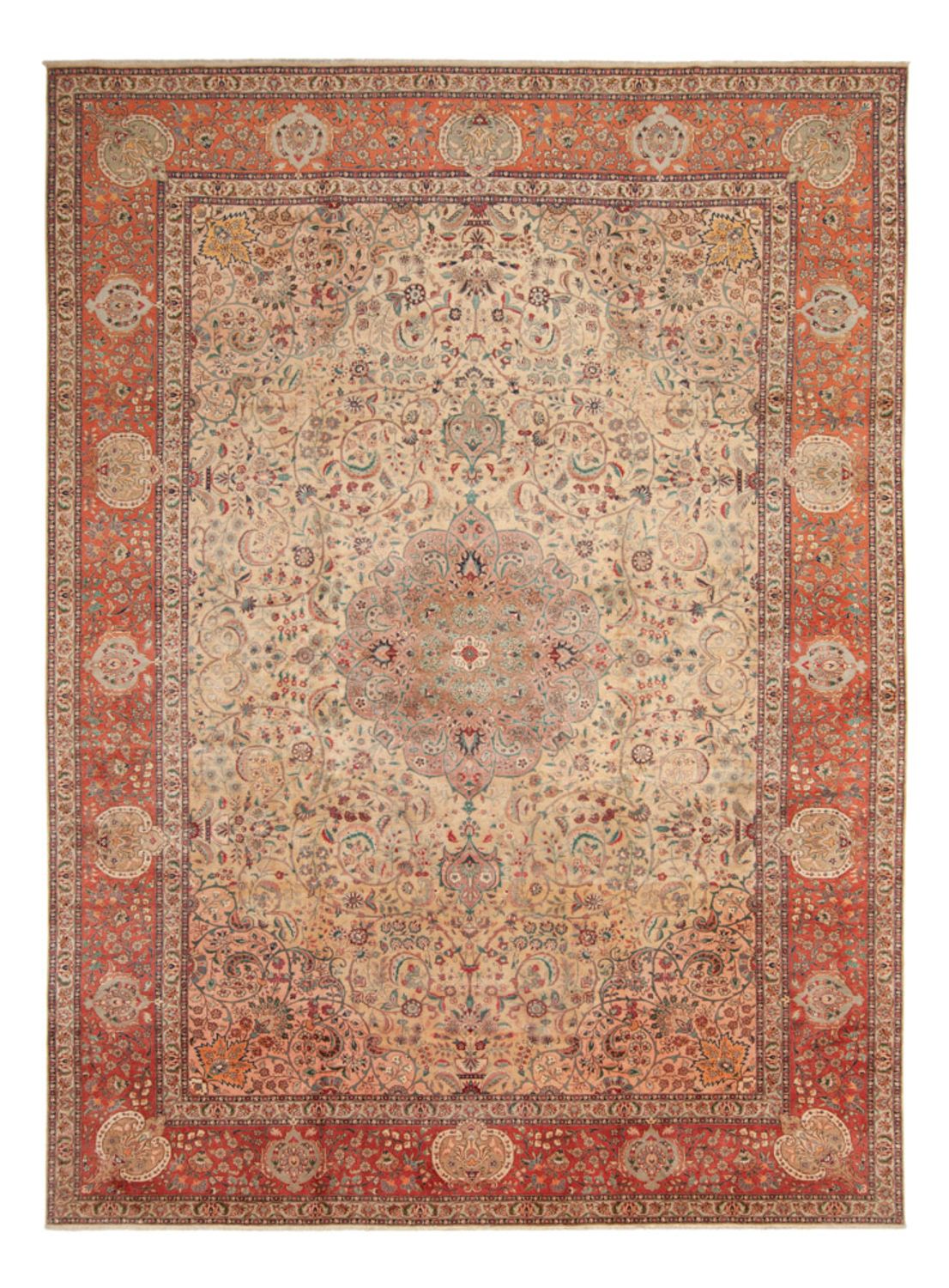 Alfombra Persa - Tabriz - Real - 486 x 350 cm - beige