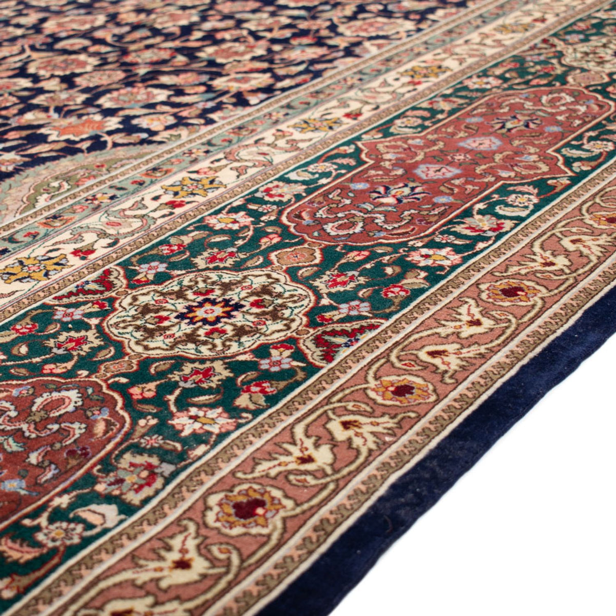 Alfombra Persa - Tabriz - Real - 517 x 352 cm - azul oscuro