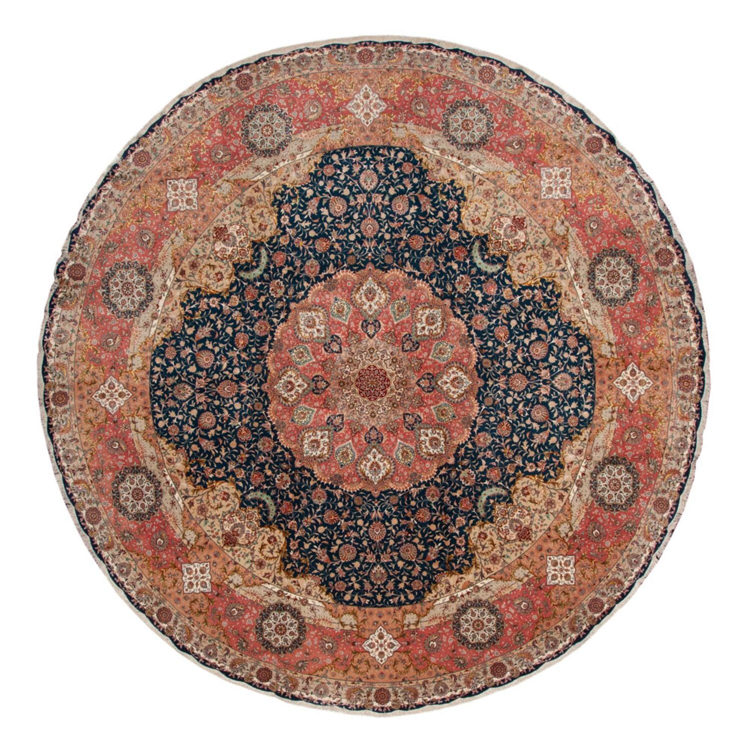 Alfombra Persa - Tabriz - Prima redondo  - 500 x 500 cm - azul