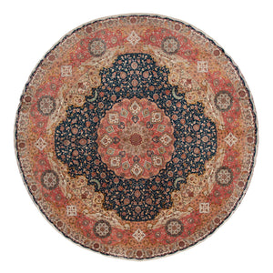 Alfombra Persa - Tabriz - Prima redondo  - 500 x 500 cm - azul