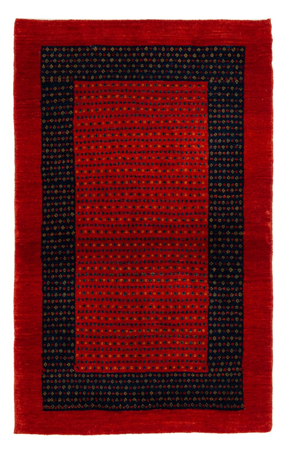 Alfombra Gabbeh - Loribaft Persa - 136 x 82 cm - rojo