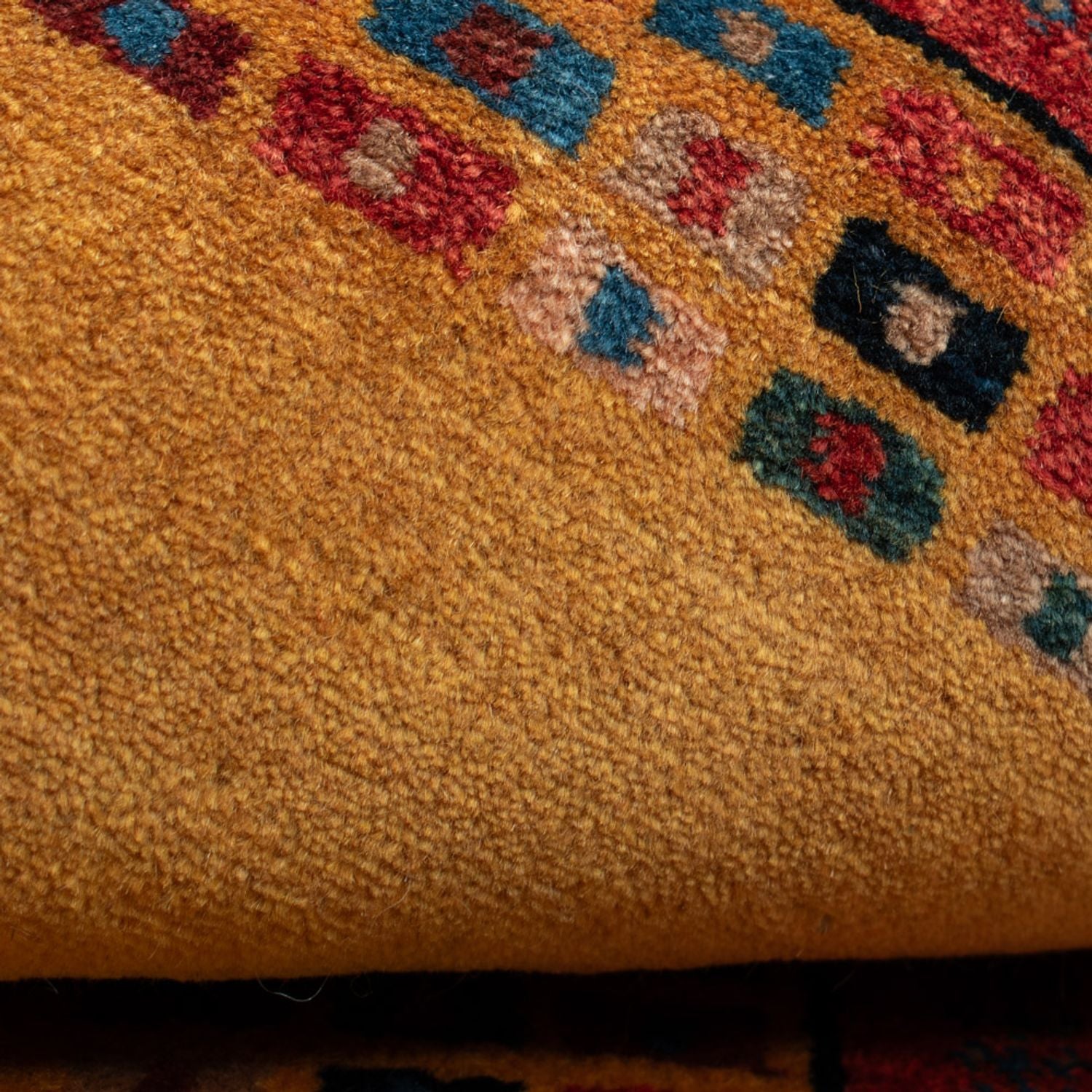 Alfombra Gabbeh - Loribaft Persa - 118 x 84 cm - oro