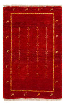 Alfombra Gabbeh - Loribaft Persa - 133 x 84 cm - rojo