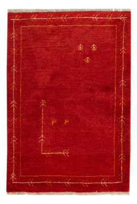 Alfombra Gabbeh - Loribaft Persa - 126 x 85 cm - rojo