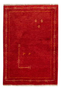 Alfombra Gabbeh - Loribaft Persa - 126 x 85 cm - rojo