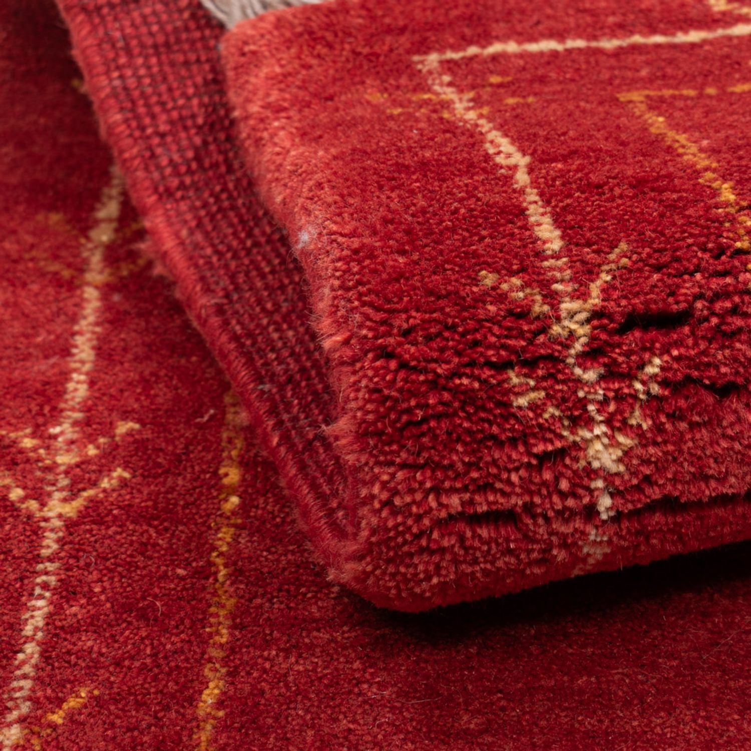 Alfombra Gabbeh - Loribaft Persa - 126 x 85 cm - rojo