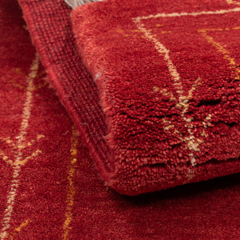Alfombra Gabbeh - Loribaft Persa - 126 x 85 cm - rojo