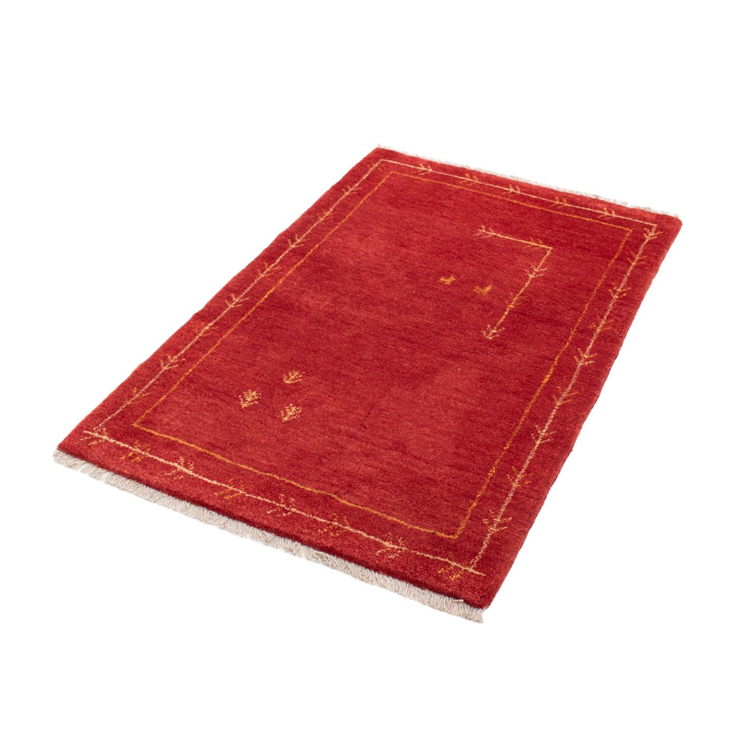 Alfombra Gabbeh - Loribaft Persa - 126 x 85 cm - rojo