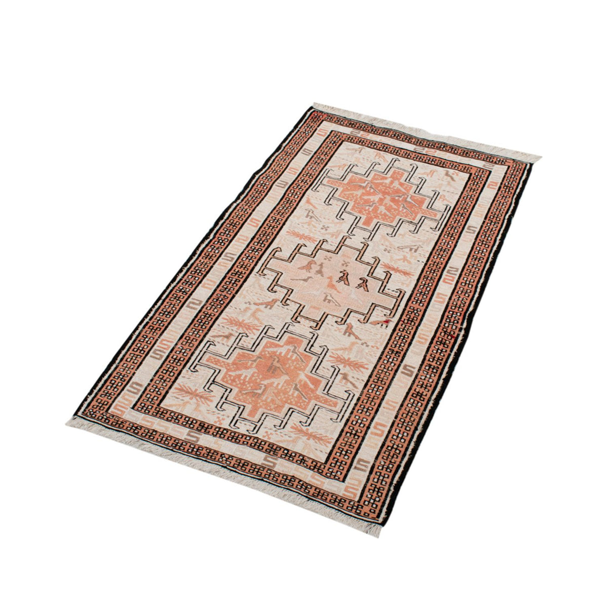 Alfombra Kelim - Oriental - 103 x 62 cm - beige