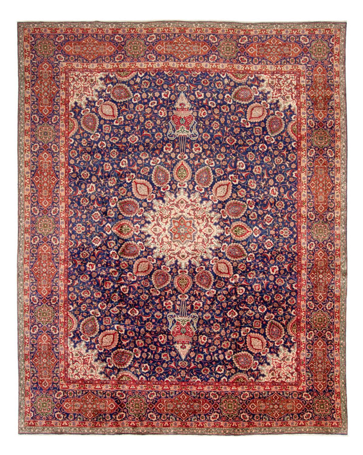Alfombra persa - Tabriz - 440 x 354 cm - azul oscuro