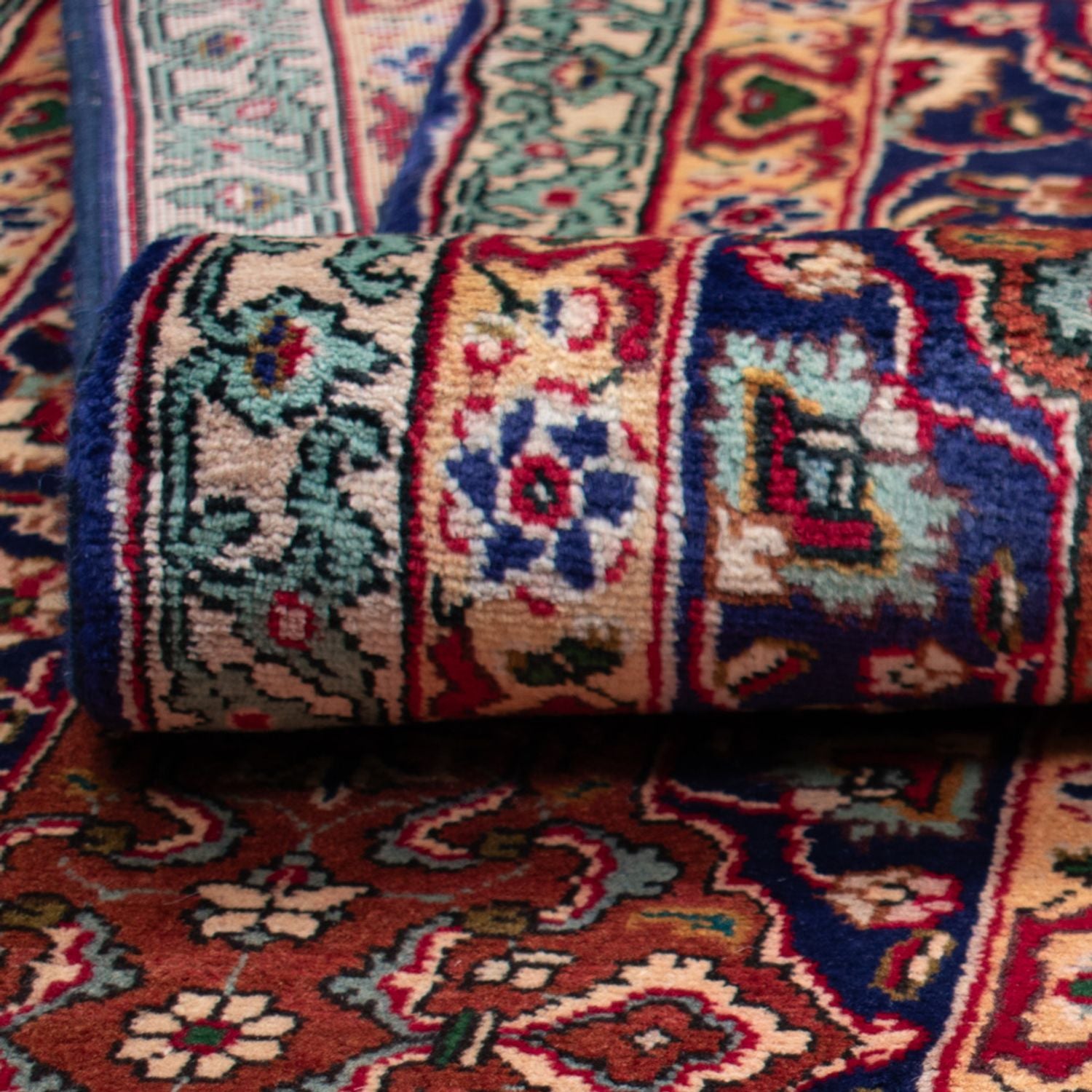 Alfombra persa - Tabriz - 440 x 354 cm - azul oscuro