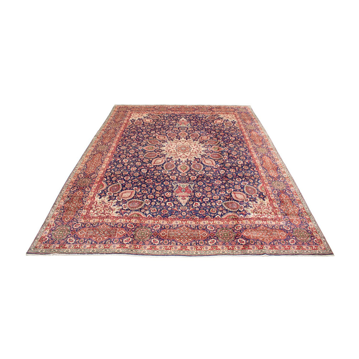 Alfombra persa - Tabriz - 440 x 354 cm - azul oscuro