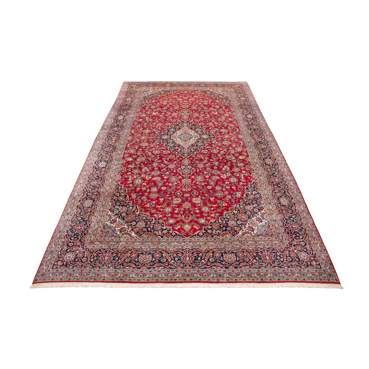 Alfombra persa - Keshan - 525 x 302 cm - rojo