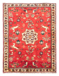 Alfombra persa - Nómada - 162 x 120 cm - rojo oscuro