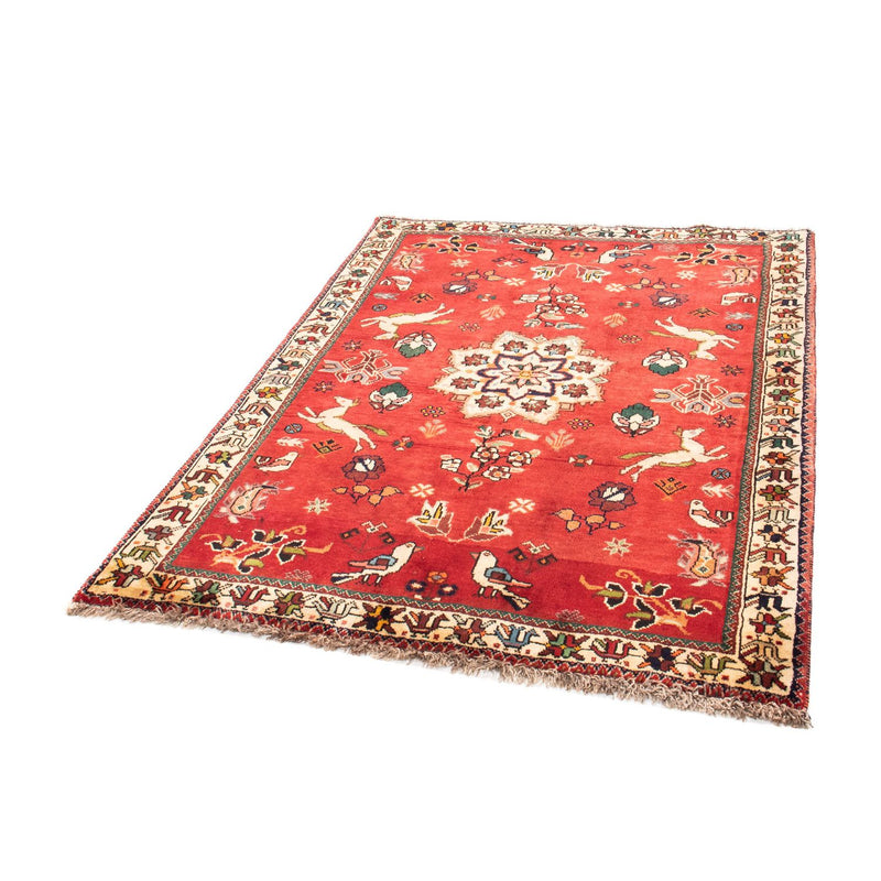 Alfombra persa - Nómada - 162 x 120 cm - rojo oscuro