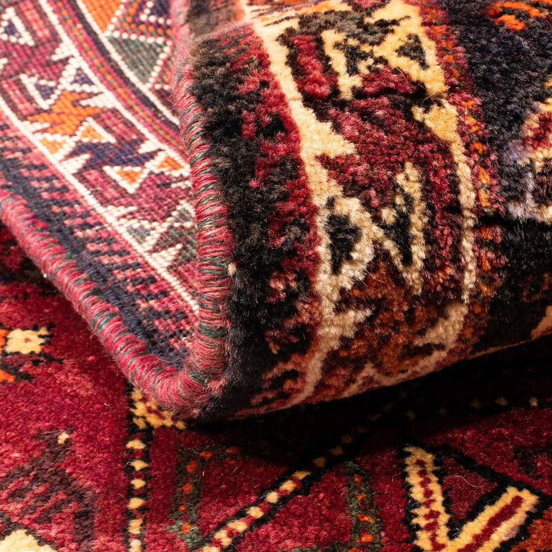 Alfombra persa - Nómada - 160 x 125 cm - rojo oscuro