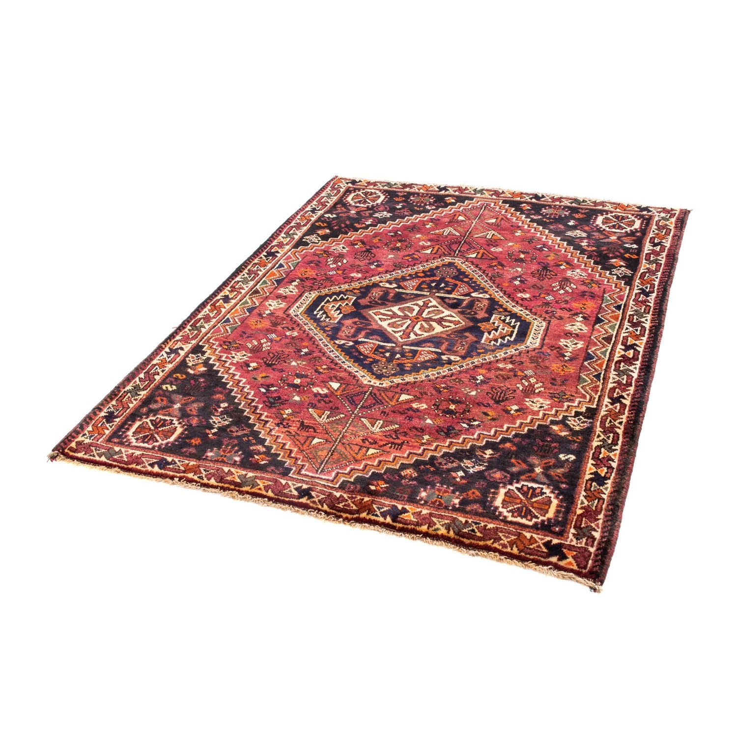 Alfombra persa - Nómada - 160 x 125 cm - rojo oscuro