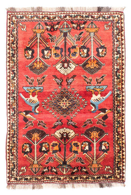 Alfombra persa - Nómada - 168 x 112 cm - rojo oscuro