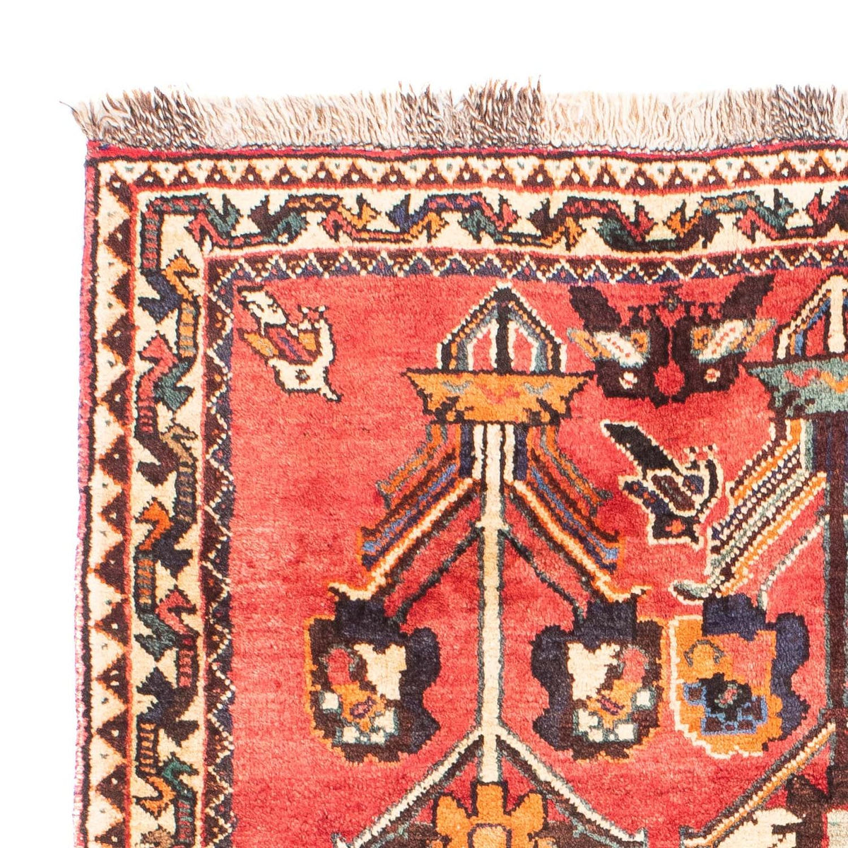 Alfombra persa - Nómada - 168 x 112 cm - rojo oscuro