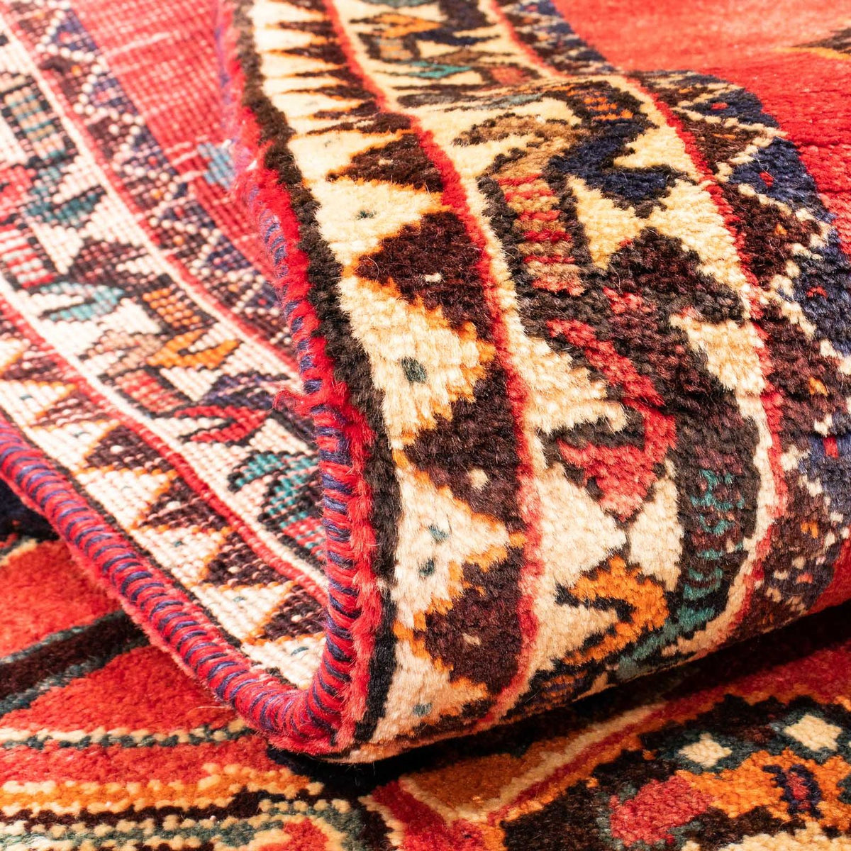 Alfombra persa - Nómada - 168 x 112 cm - rojo oscuro