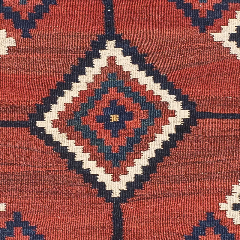 Alfombra Kelim - Oriental cuadrado  - 144 x 132 cm - rojo oscuro
