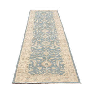 Alfombra de pasillo Alfombra Ziegler - 296 x 82 cm - azul claro