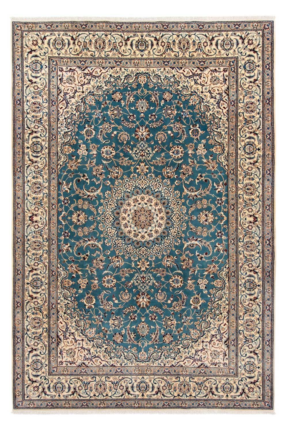 Alfombra persa - Nain - 315 x 204 cm - azul marino