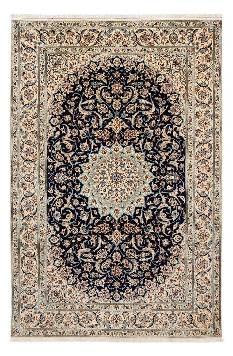 Alfombra persa - Nain - 302 x 199 cm - negro