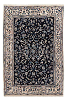 Alfombra persa - Nain - 295 x 199 cm - azul oscuro