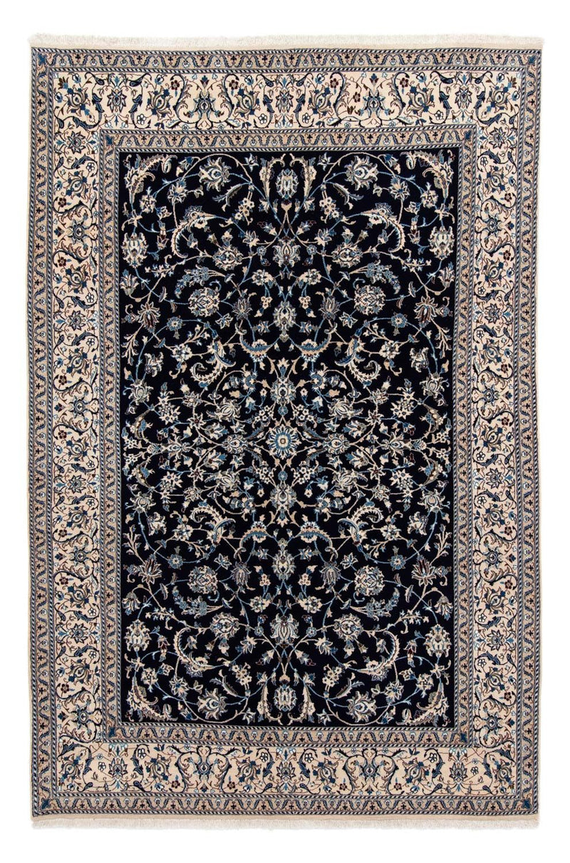 Alfombra persa - Nain - 295 x 199 cm - azul oscuro