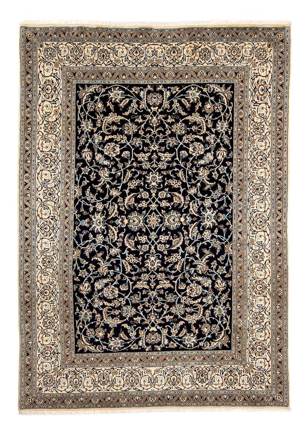 Alfombra persa - Nain - 280 x 199 cm - azul oscuro