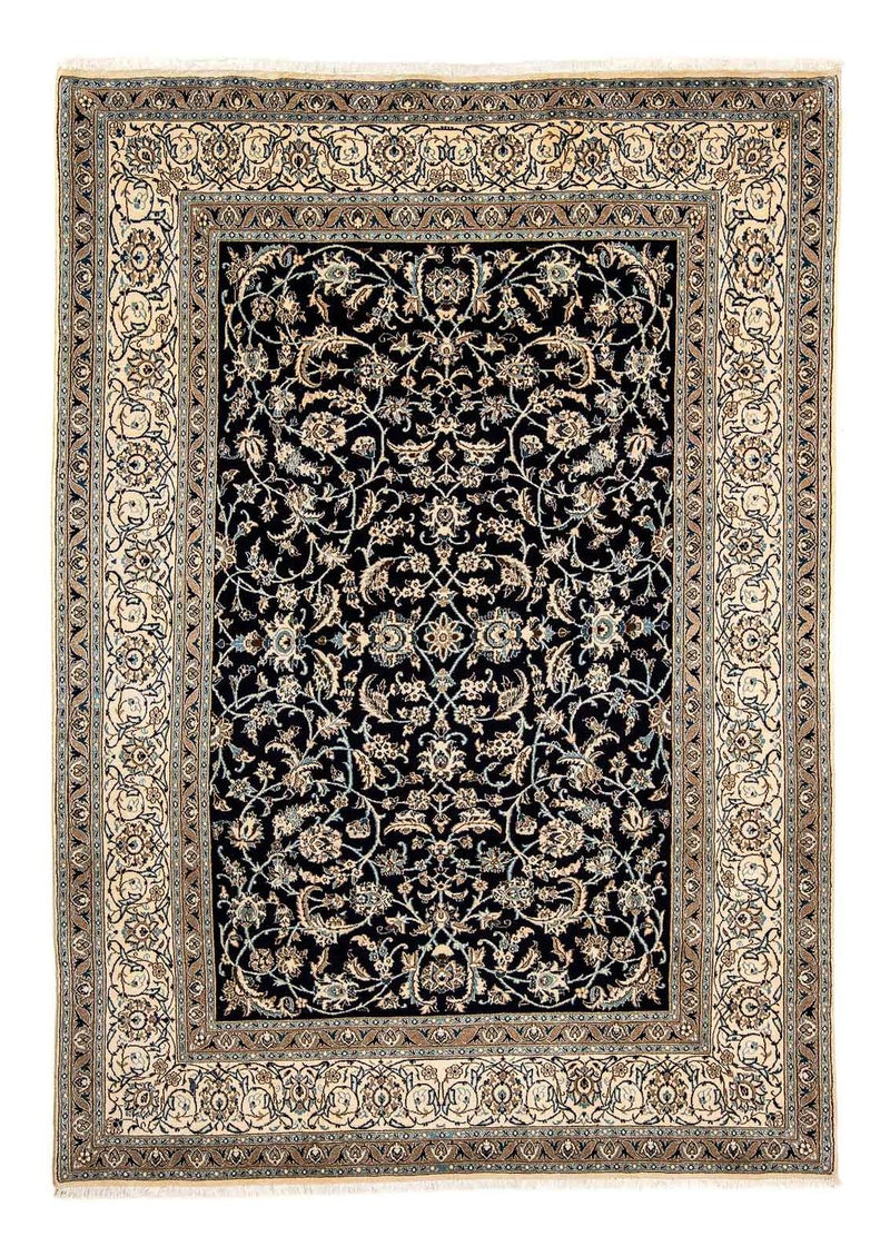 Alfombra persa - Nain - 280 x 199 cm - azul oscuro