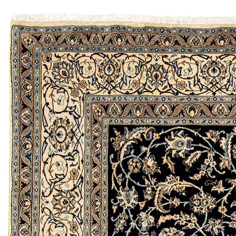 Alfombra persa - Nain - 280 x 199 cm - azul oscuro