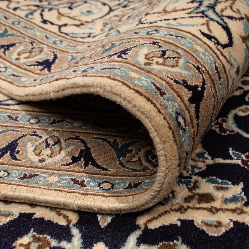 Alfombra persa - Nain - 280 x 199 cm - azul oscuro