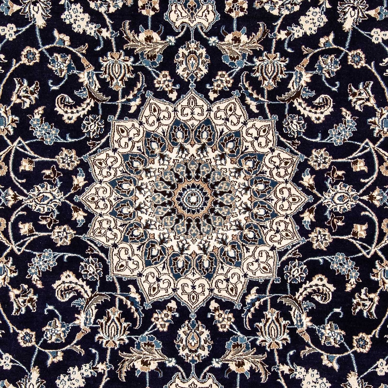 Alfombra persa - Nain - 297 x 194 cm - azul oscuro