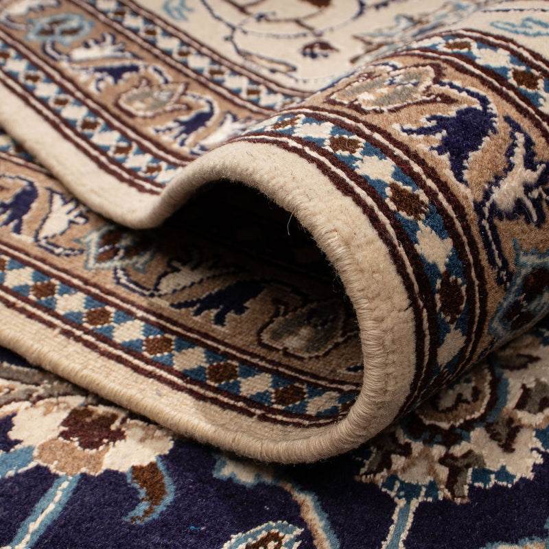 Alfombra persa - Nain - 297 x 194 cm - azul oscuro