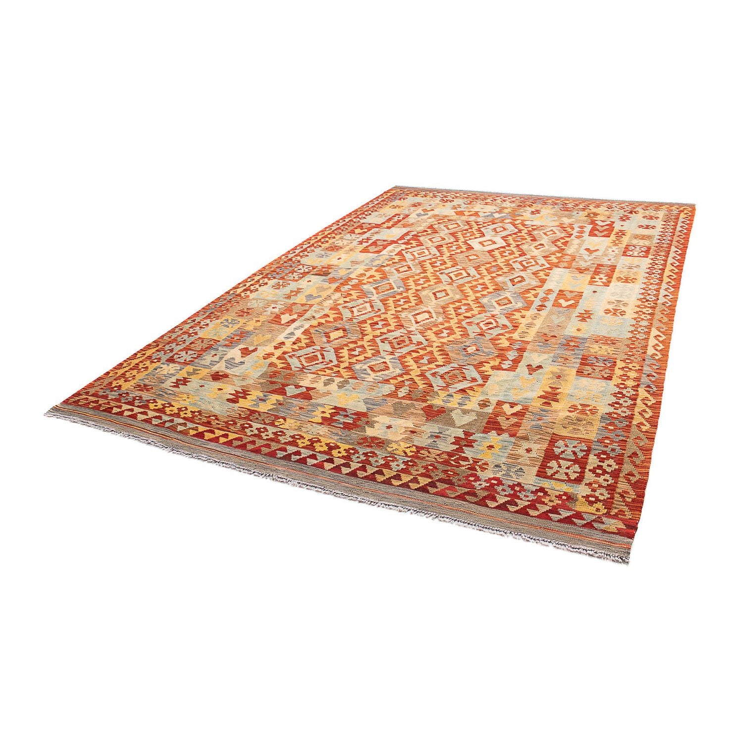 Alfombra Kelim - Splash - 311 x 210 cm - multicolor
