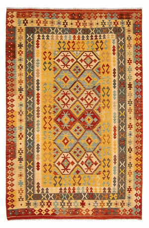 Alfombra Kelim - Splash - 296 x 200 cm - multicolor