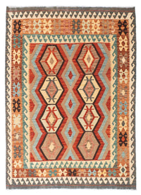 Alfombra Kelim - Oriental - 198 x 152 cm - rojo