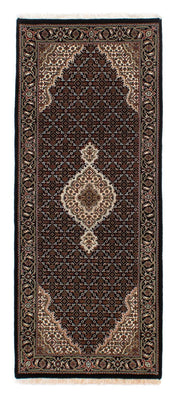 Alfombra de pasillo Alfombra persa - Tabriz - 195 x 79 cm - azul oscuro
