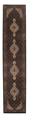Alfombra de pasillo Alfombra persa - Tabriz - 393 x 83 cm - azul oscuro