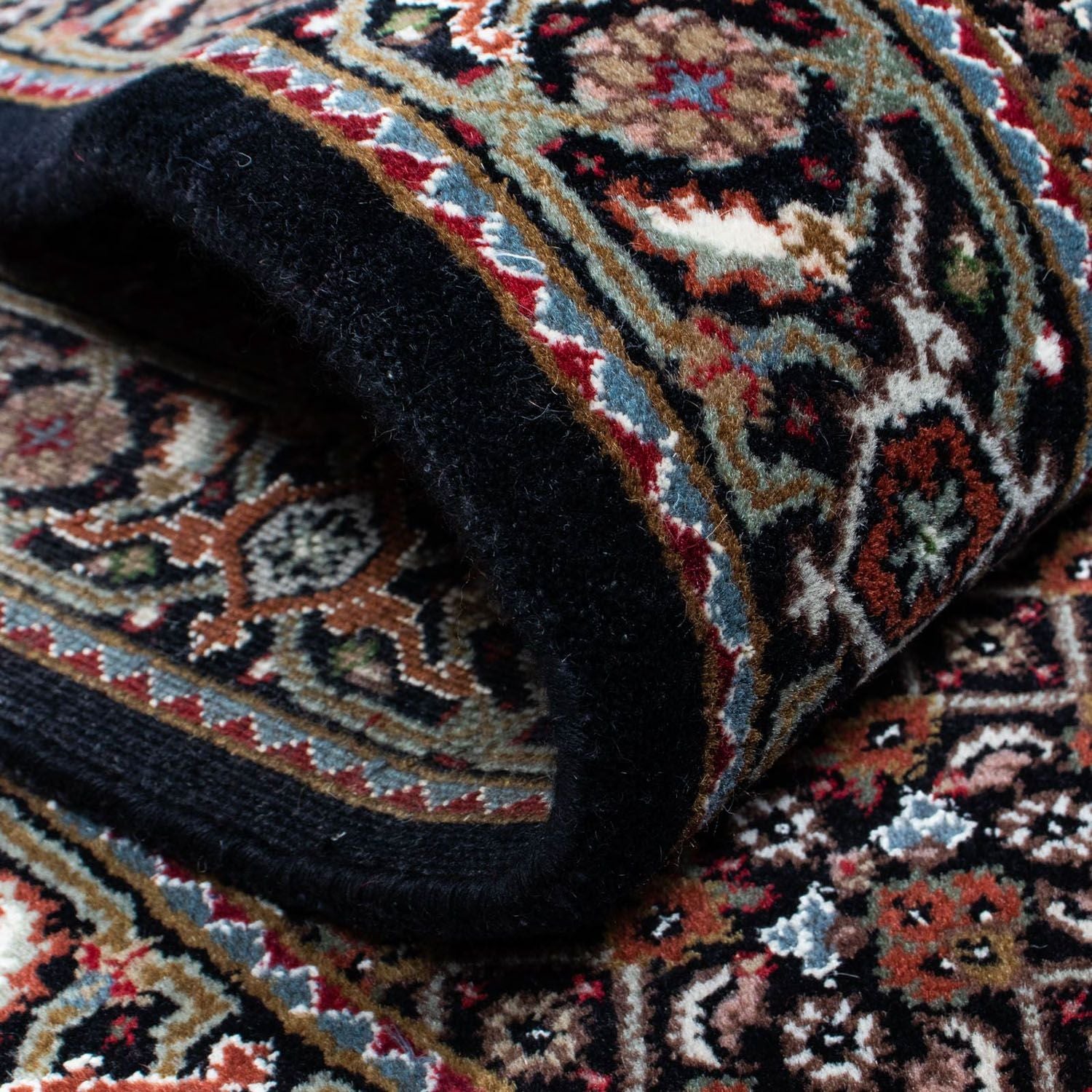 Alfombra de pasillo Alfombra persa - Tabriz - 393 x 83 cm - azul oscuro
