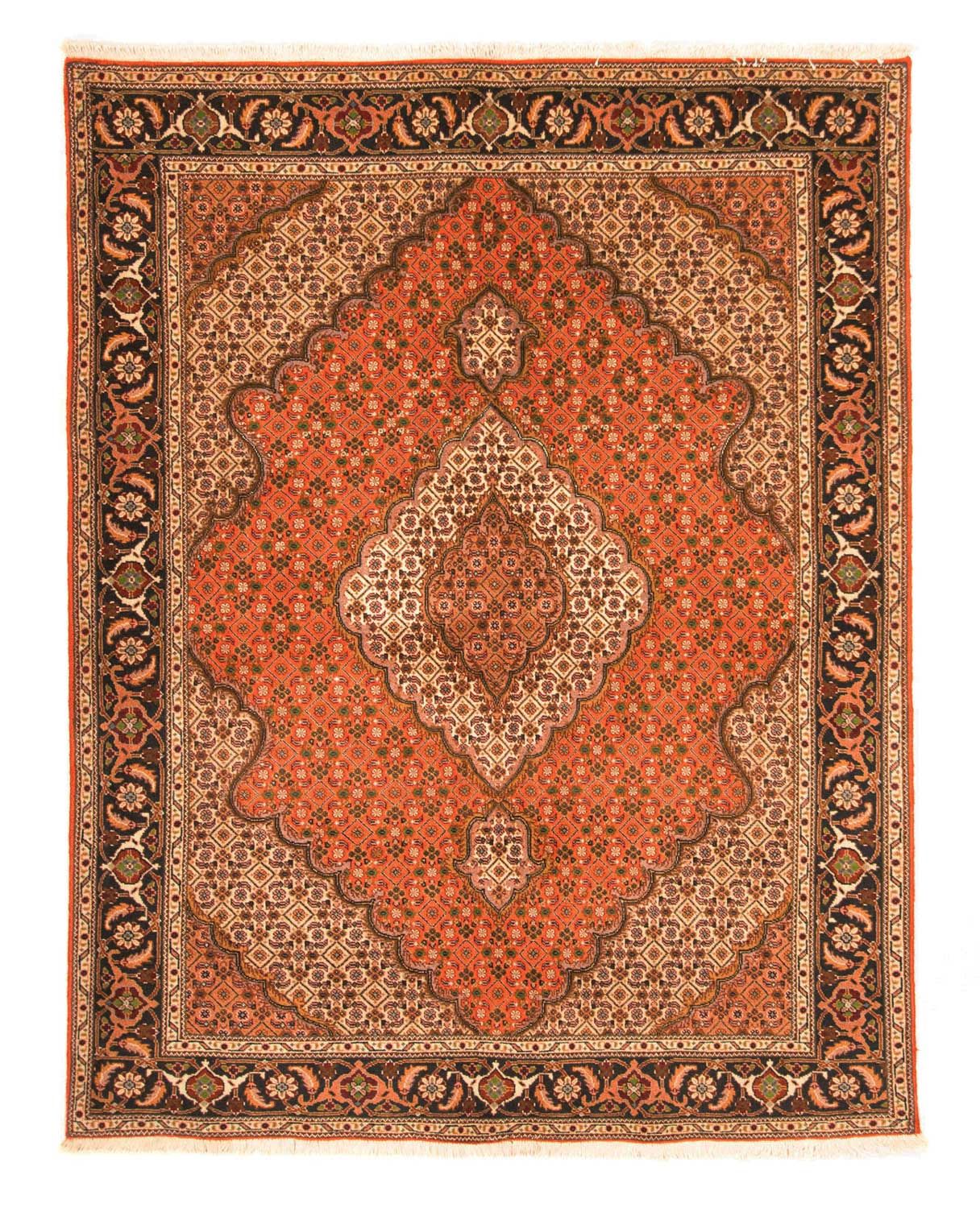 Alfombra persa - Tabriz - 205 x 145 cm - óxido