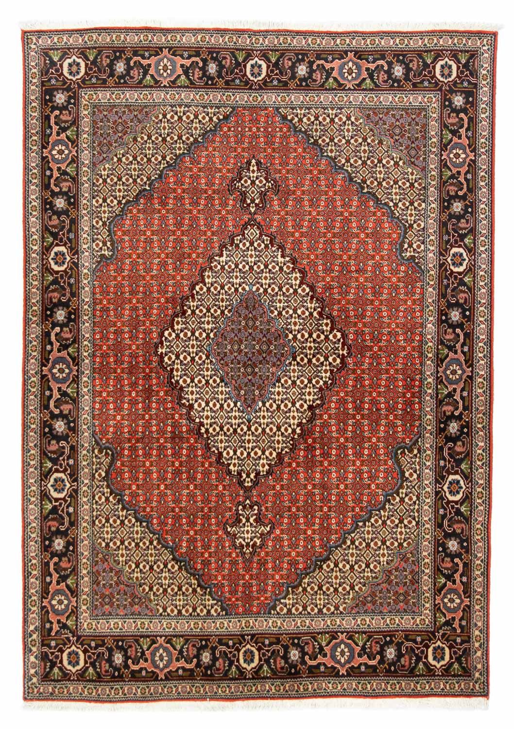 Alfombra persa - Tabriz - 208 x 146 cm - rojo claro