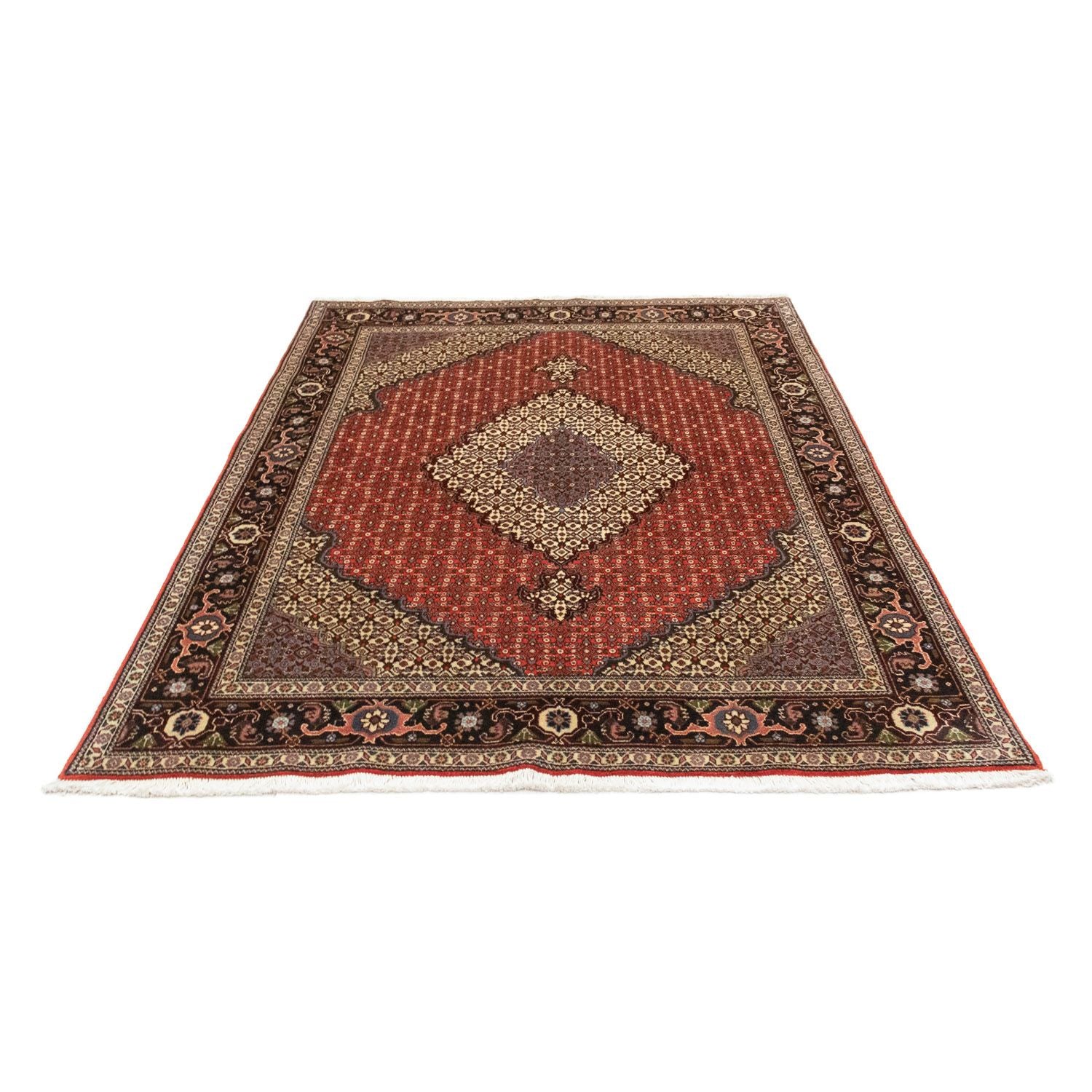 Alfombra persa - Tabriz - 208 x 146 cm - rojo claro