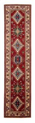 Alfombra de pasillo Alfombra Ziegler - Kazak - 312 x 77 cm - rojo oscuro